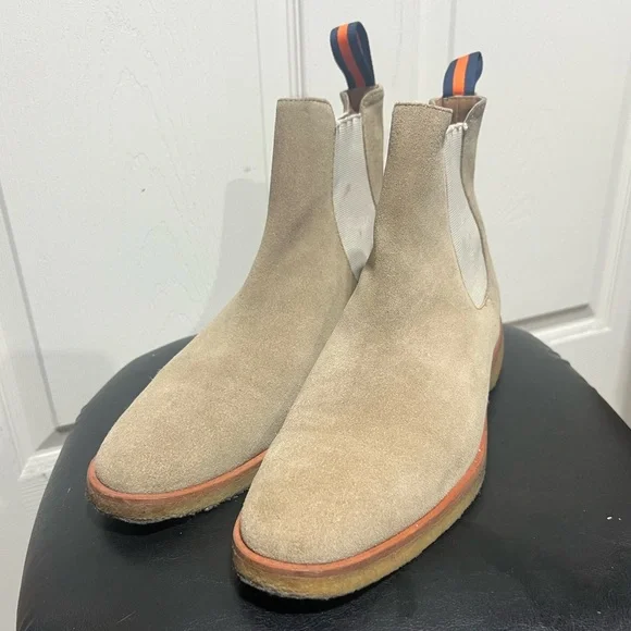 New Republic Sonoma Suede Chelsea Boots Sandstone Tan Men’s 10.5 D - Picture 3 of 13
